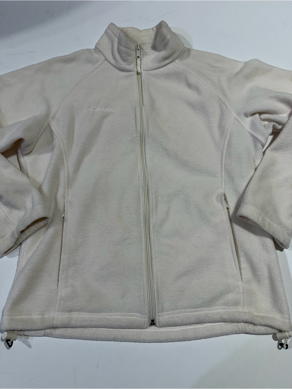 Columbia Women's Cream Full-Zip Teddy Fleece Jacket